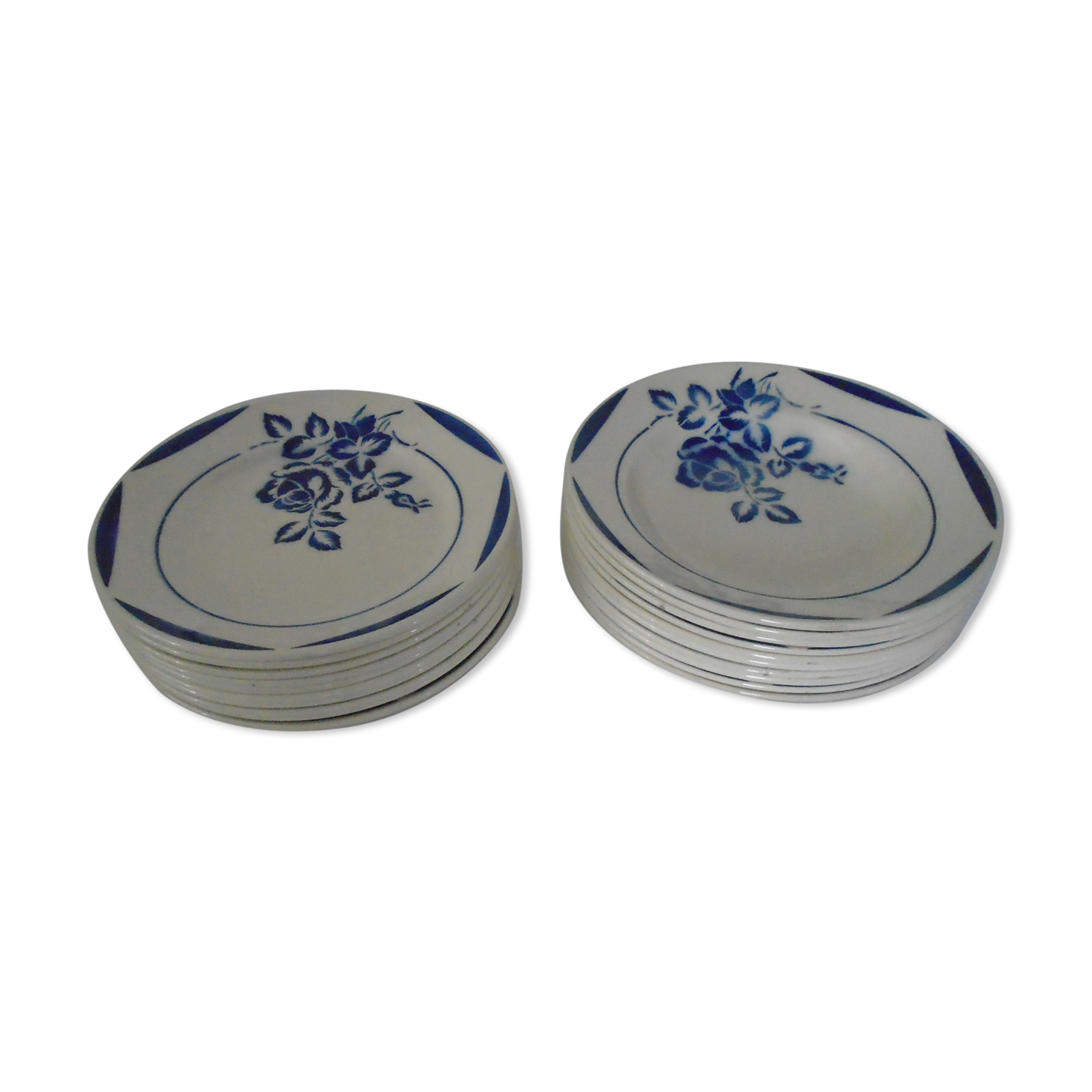 Set de 20 assiettes modèle versailles anciennes 10 plates et 10 creuses badonviller fb