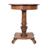 Side table of dark wood with storage