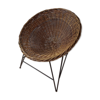 Wicker armchair, Germany, 1970s