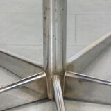 Mid-century brown leatherette swivel chair from Stol