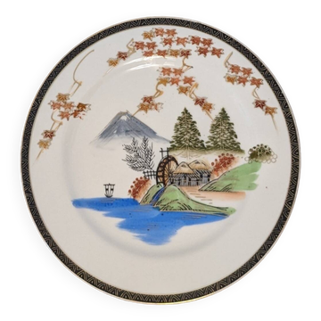 Antique Chinese Hayasi Kutani porcelain plate