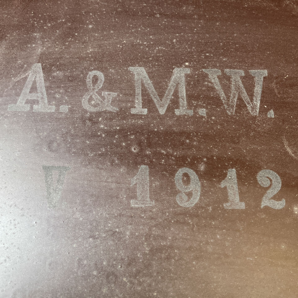 Art Nouveau chest of drawers, marble washstand and mirror top, oak, 1910s