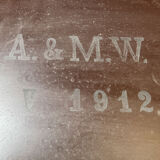 Art Nouveau chest of drawers, marble washstand and mirror top, oak, 1910s