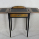 Modern style writing table, the top opening to 2 side shelves