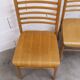 Danish ensemble transformable table 114 cm / 154 + 4 modernist chairs from the 1970s.