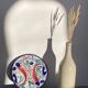 Multicolored fish ceramic decorative wall plates