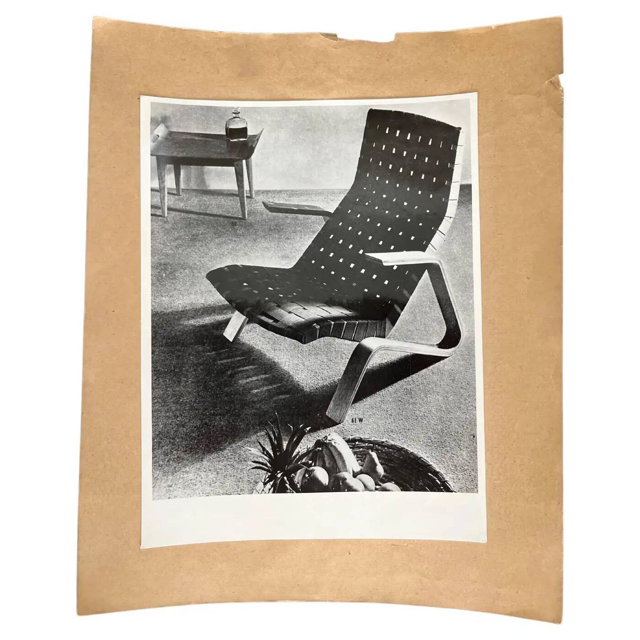 Original photo of Grasshopper armchair by Eero Saarinen for Knoll / USA, 1948