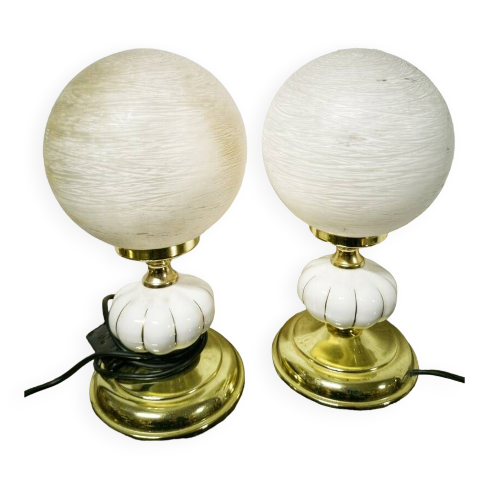 Duo of art deco table lamps