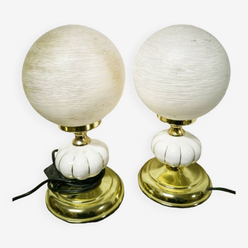 Duo of art deco table lamps