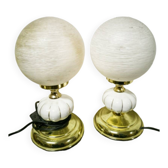 Duo of art deco table lamps