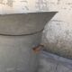 Ancient zinc bathtub 1900 -1m40