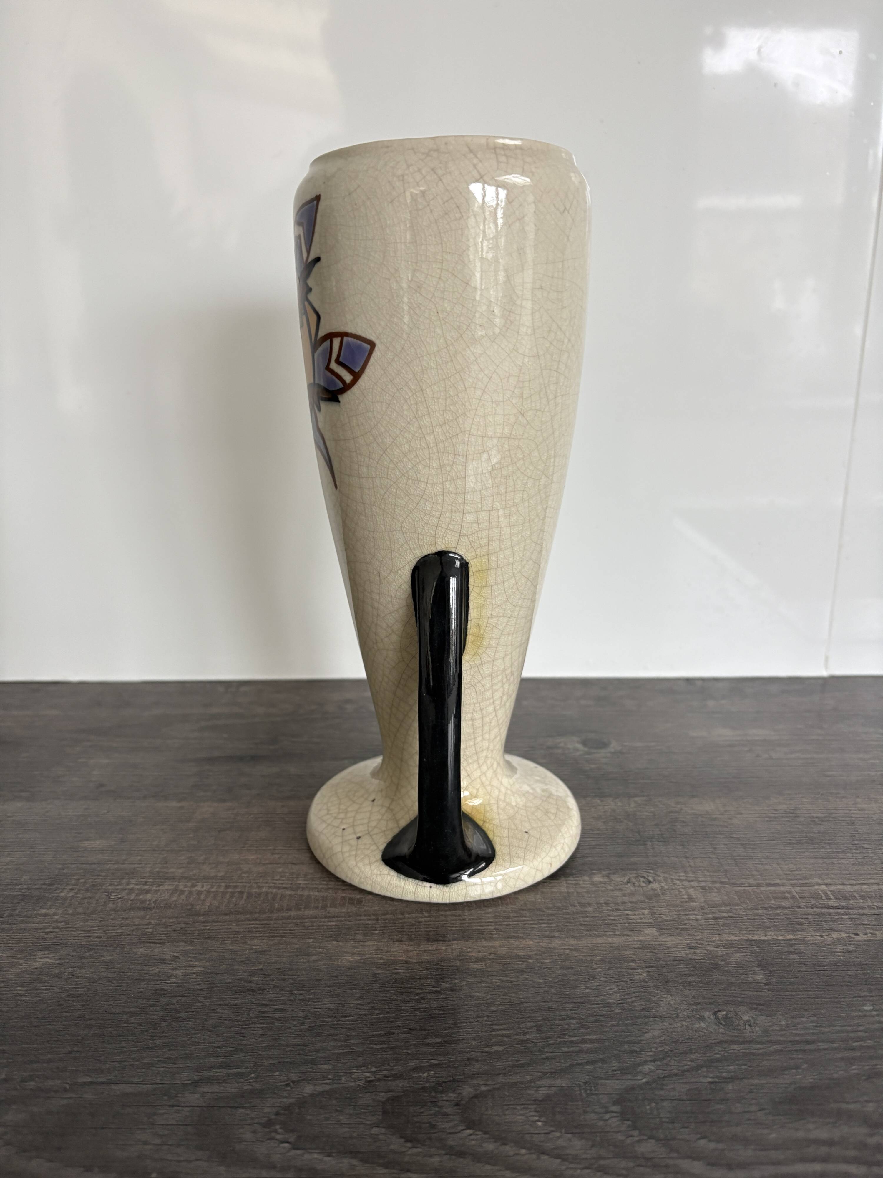 Art Deco Vase AMC Wasmuël - Crackled Ceramic