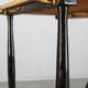 Italian mid-century bar cart with folding leaves, brass and wood