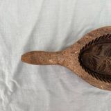 Butter mold and wooden spoon
