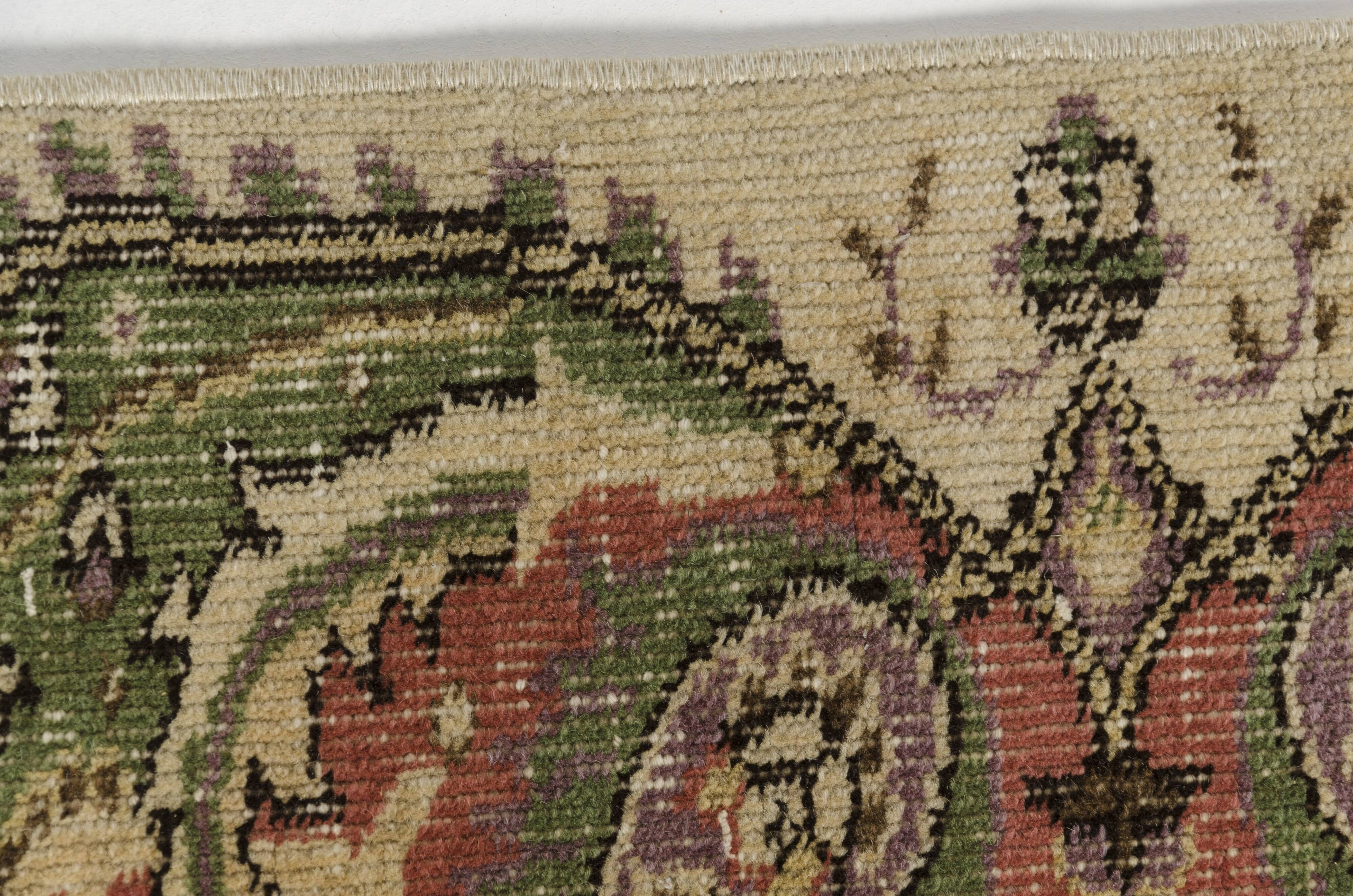 Handmade Anatolian Floral Carpet