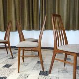 Set of 4 Model 'Eva' Dining Chairs by Niels Koefoed for Koefod Møbelfabrik, Denmark 1960s
