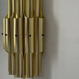 Vintage bent karlby "pan" wall lamp, brass, lyfa denmark 1960