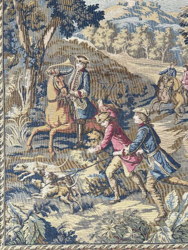 Tapisserie Murale , Scène De Chasse à Courre , XXe Siècle