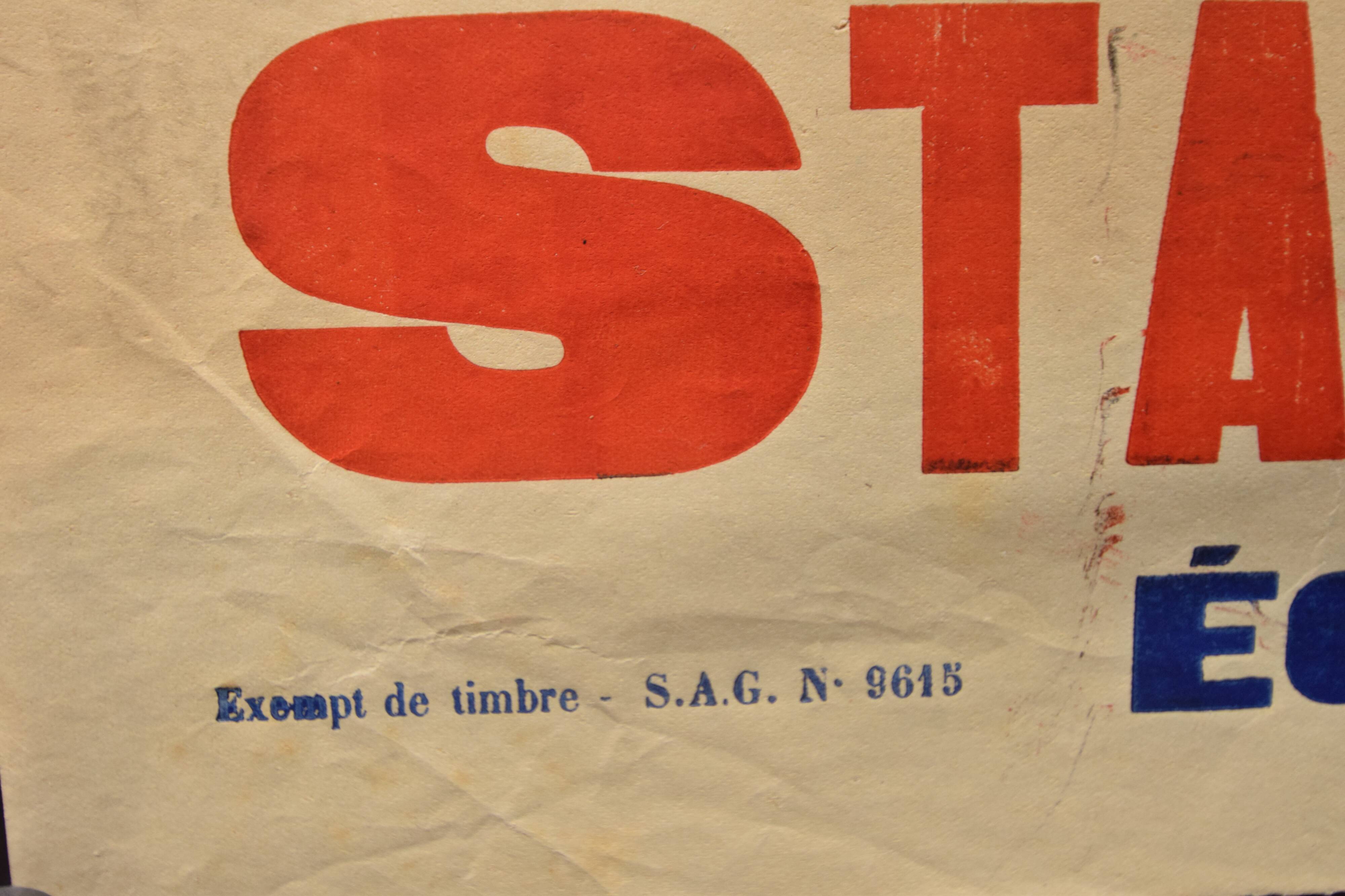 "Rugby Match" poster - City of Langon - 1930s