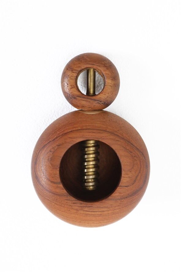 Teak / brass nutcracker / mid-century Danish modern design