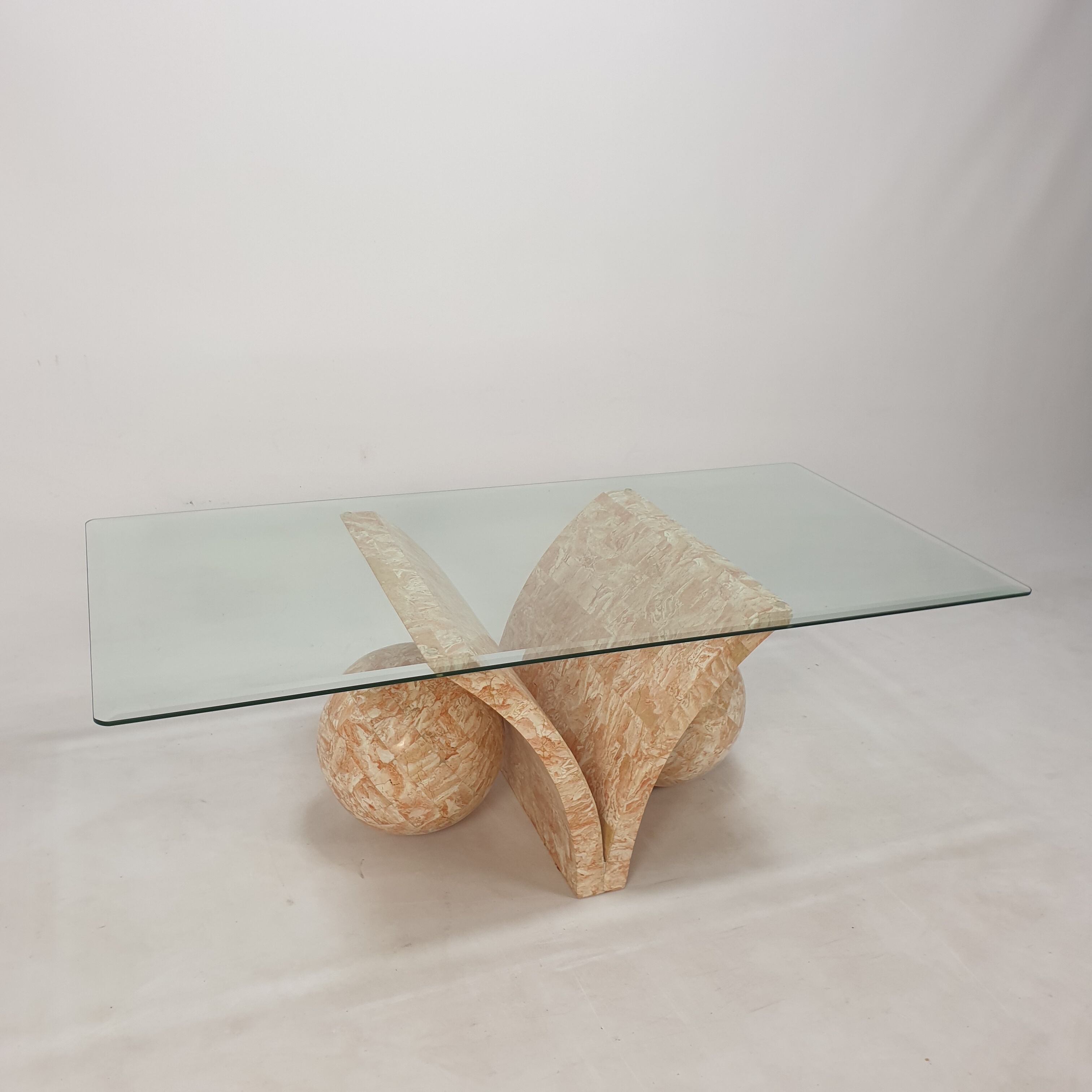 Magnussen ponte mactan stone coffee table, 1980s