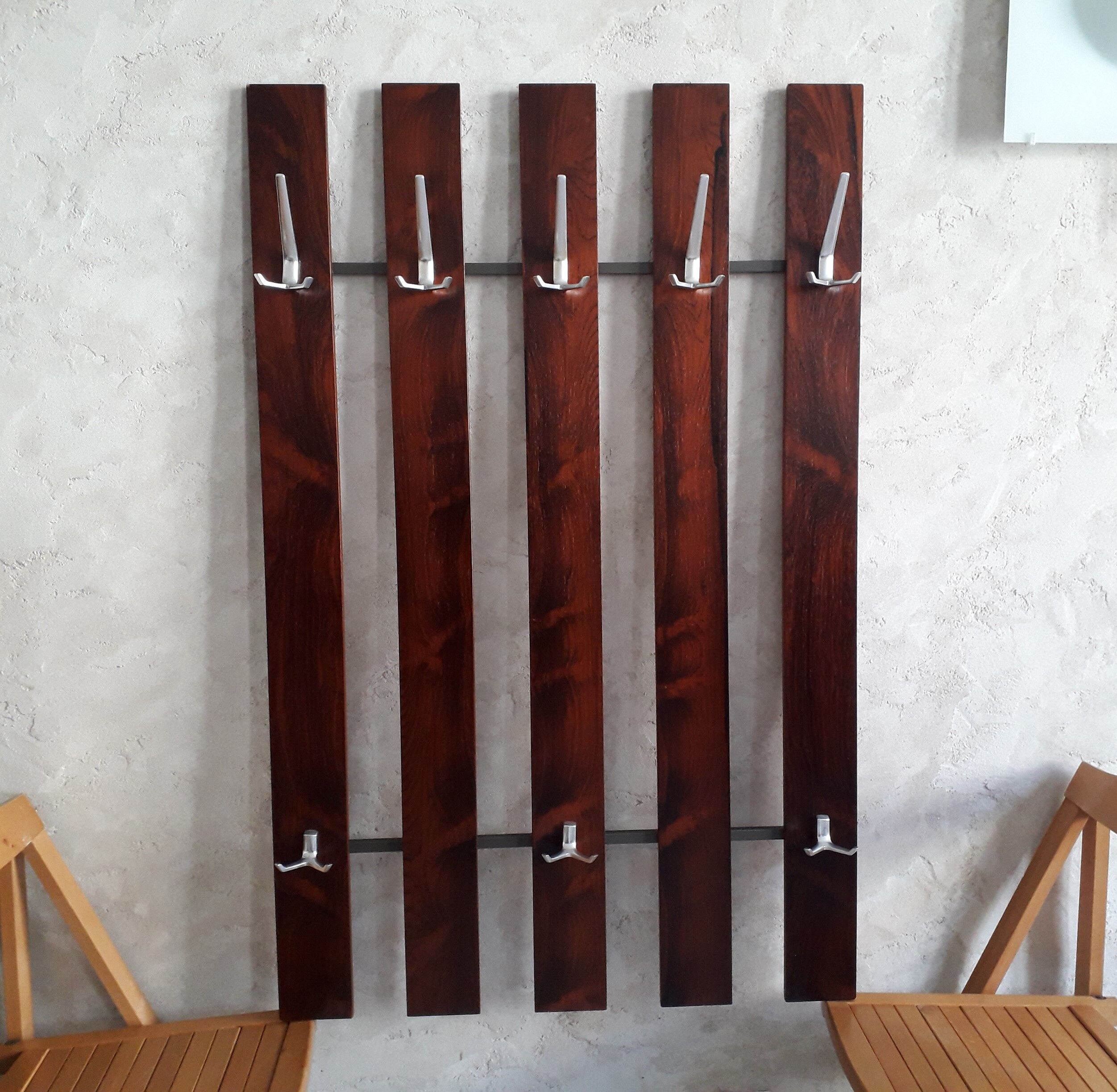 Rosewood wall coat holder