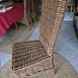 Wood and rattan chair