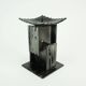 Mid century modern brutalist design iron candle holder