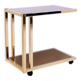 Belgian Gilded Bar Cart from Belgo Chrom, 1970s