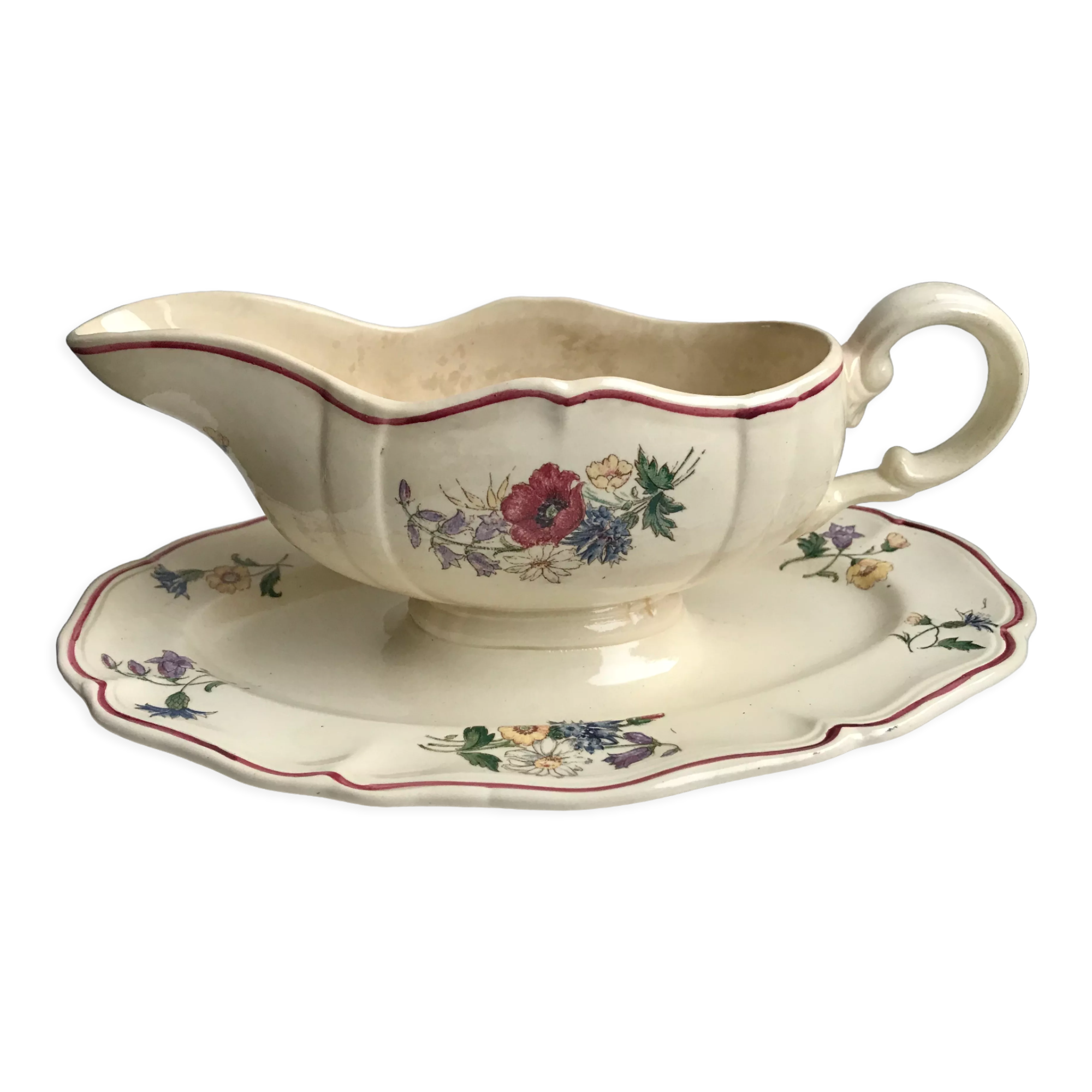 saucière Digoin Sarreguemines model "Agreste" 50s