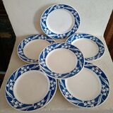 Set of 6 plates iron earth Badonviller