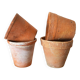 4 old terracotta pots height 12 cm