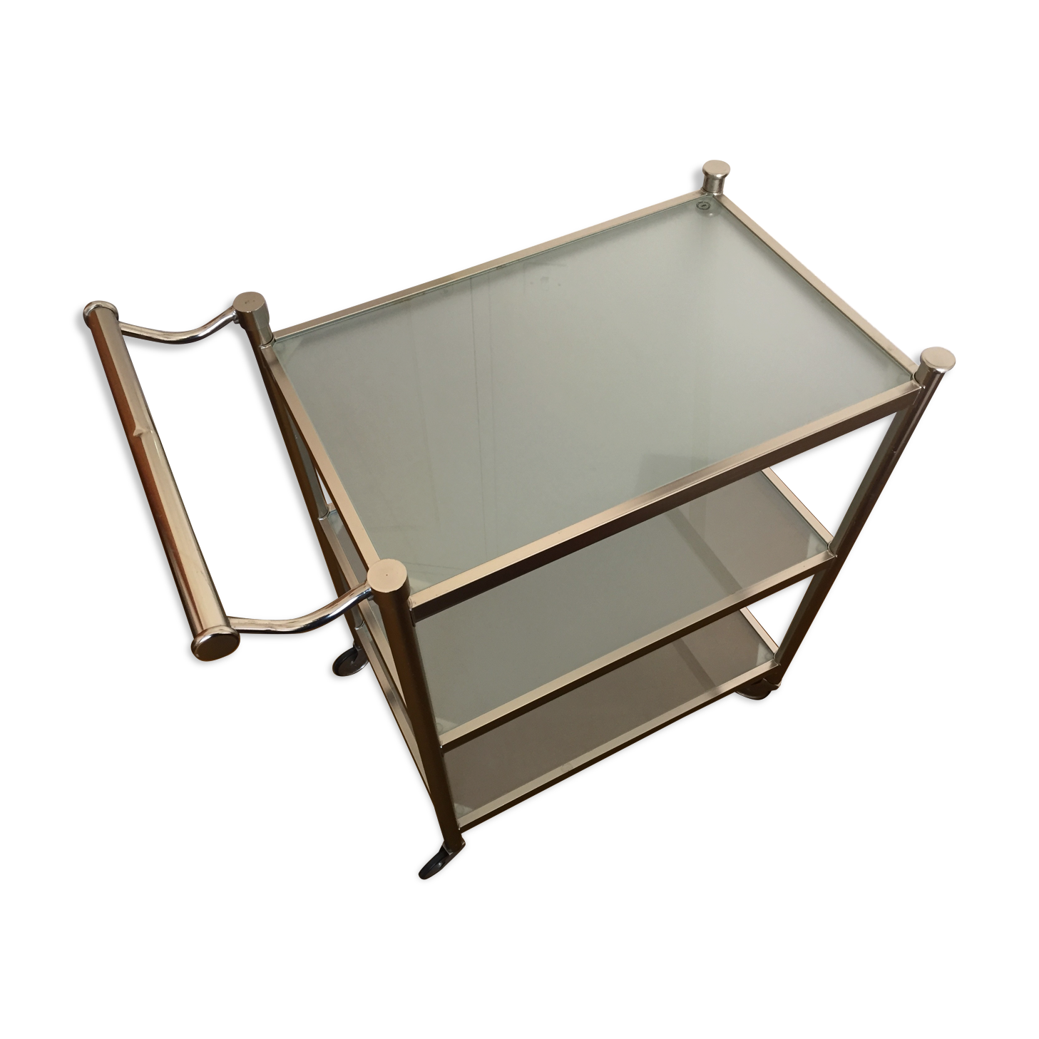 Metal and sand glass rolling table