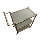 Metal and sand glass rolling table