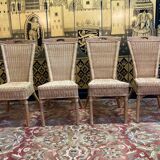 4 chaises en osier