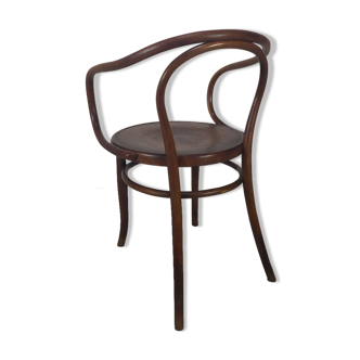 Kohn curved wooden armchair