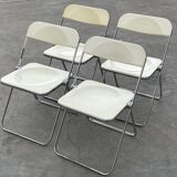 Plia lucite folding chairs Giancarlo Piretti for Castelli set of four