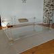 Large Hollywood Regency coffee table Lucite Brass double top 70s