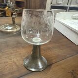 6 verres en métal argénté