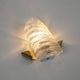 Large pair of 1970s Murano glass and brass wall sconces by Hillebrand