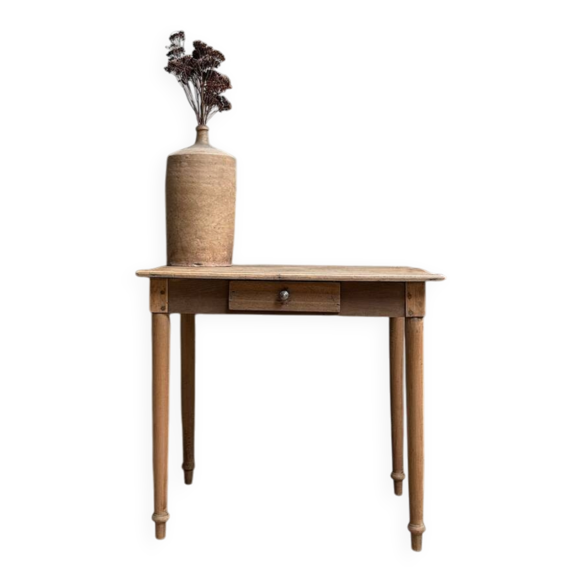 Table made of solid chestnut (renovated) or