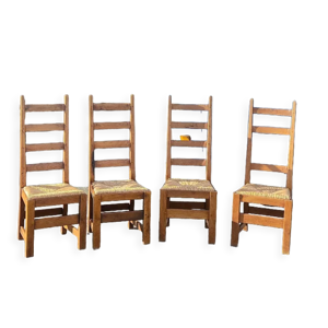 Ensemble de 4 chaises - brutaliste