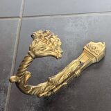 Brass floral coat hook