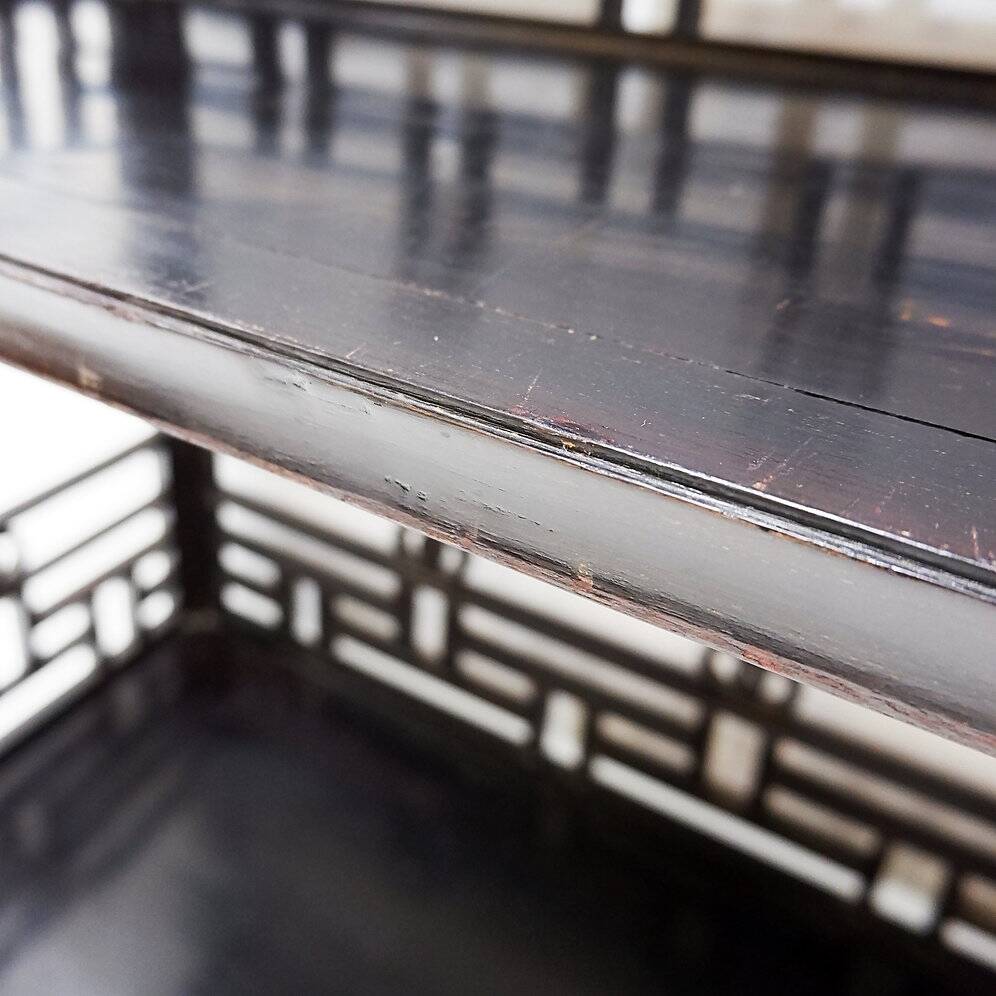 Vintage Chinese four-level lacquered wooden bookshelf - 20th century