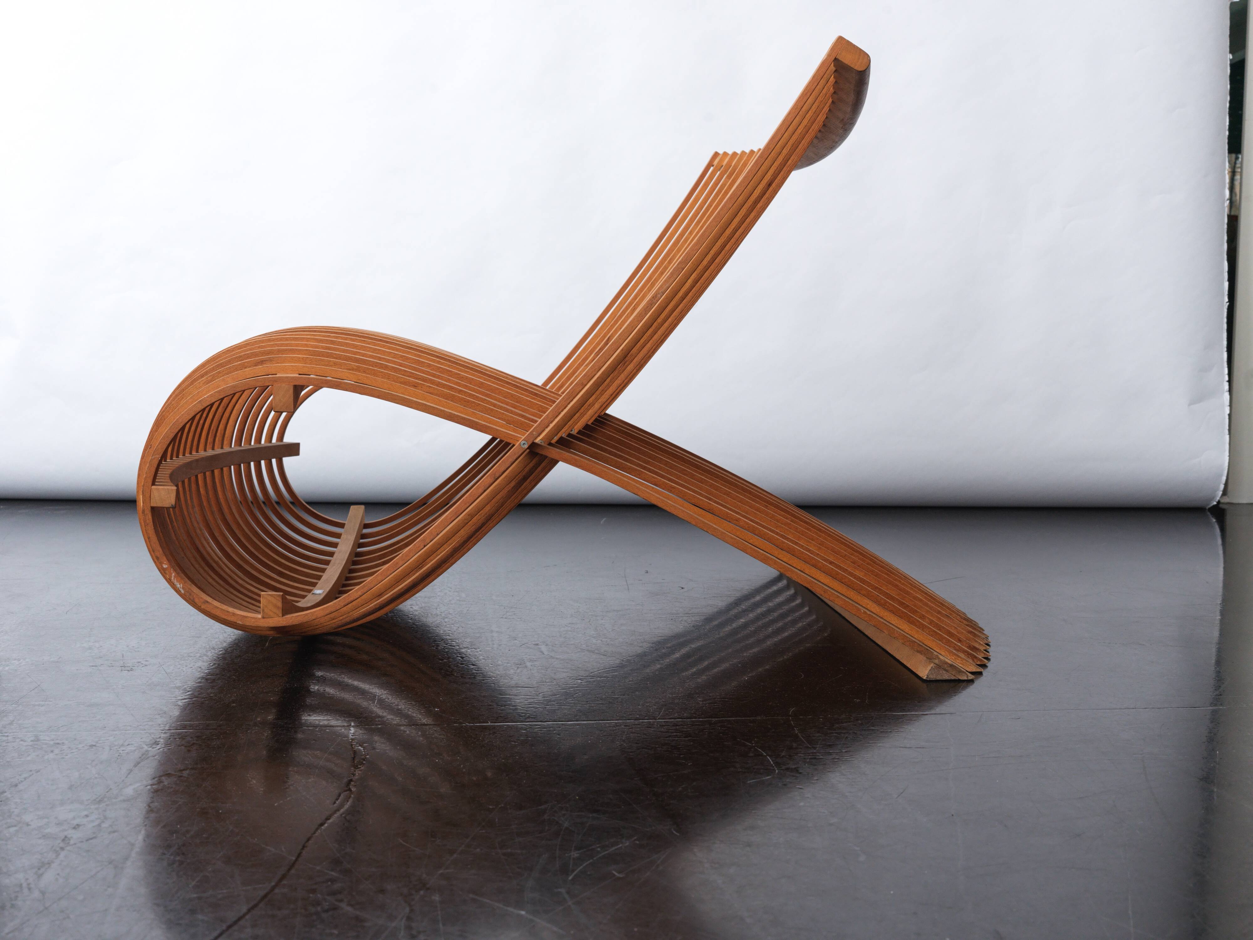 Τhe wood chair by Marc Newson, produced by Cappelini, Italy 1988.
