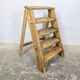 Escabeau vintage en bois massif
