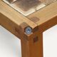 Coffee table by Pierre Chapo in solid elm and ceramic – circa 1960