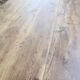 XL farmhouse table in solid oak, brutalist style, 20th century.