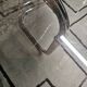 Round chrome coffee table with smoked glass