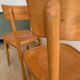 Set of 4 vintage wooden bistro chairs